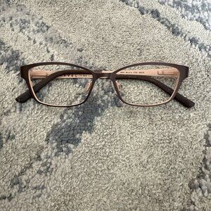 Bevel Eyeglasses, Frames Only, 8654 GTSA Mashie Brown/Beige, 50-15-..., Japan